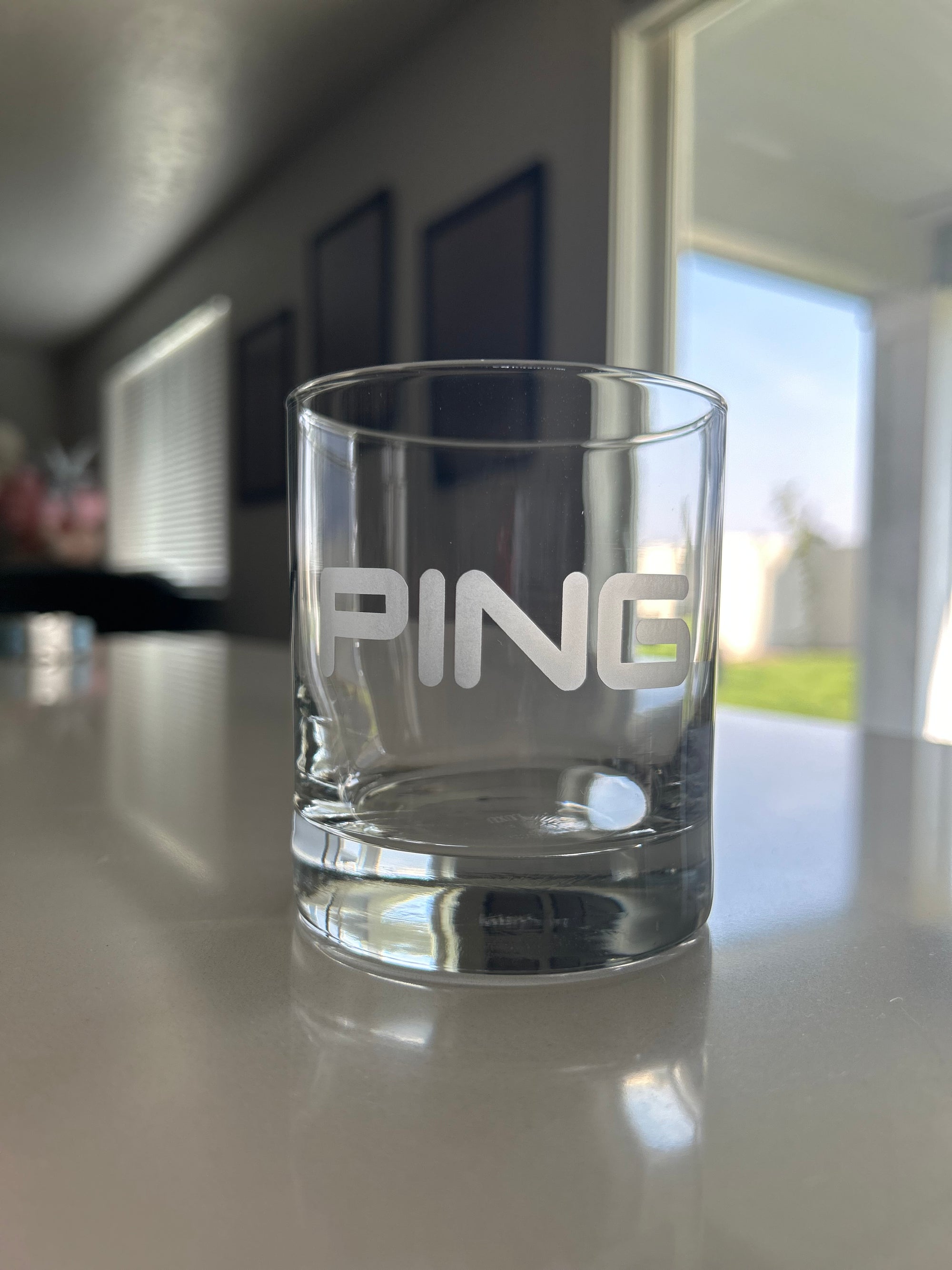 PING Golf etched Whiskey Rocks Glass - 11oz