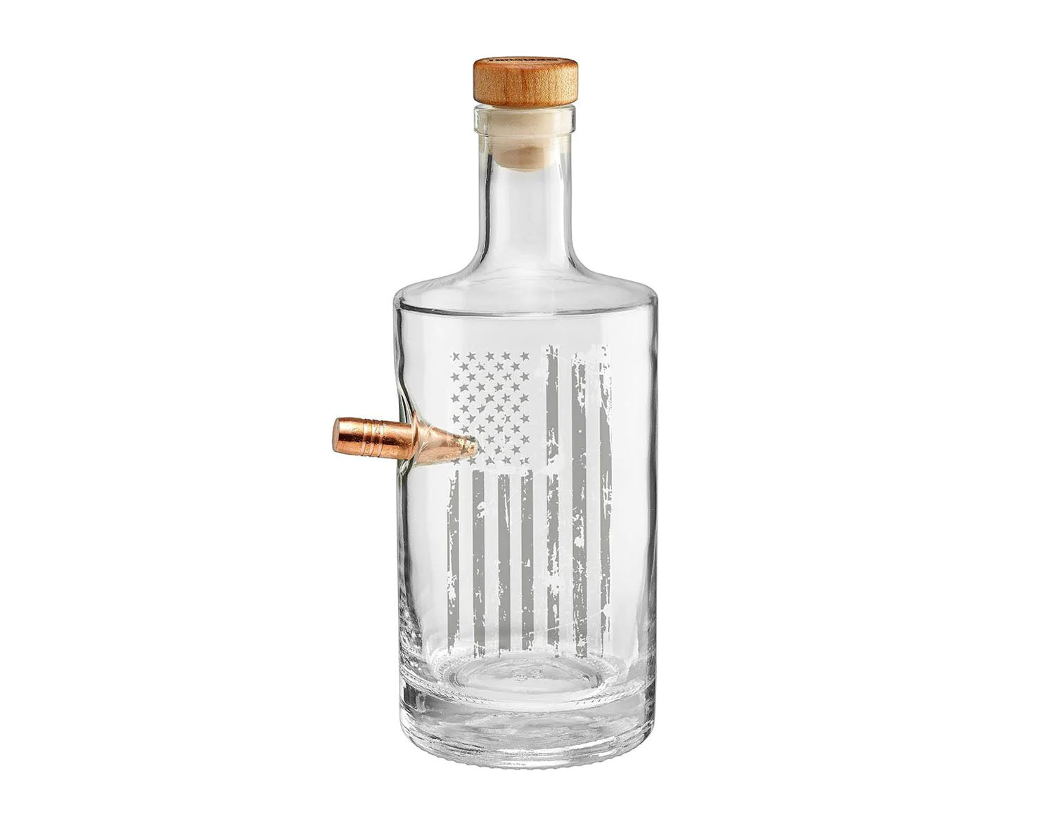 BenShot - .50 BMG "Bulletproof" Patriotic Flag Decanter - 750ml